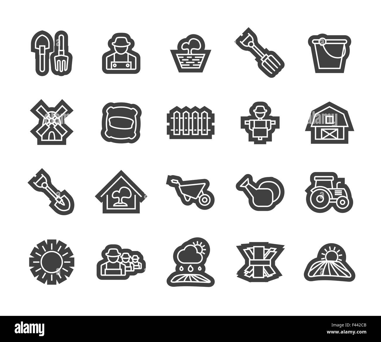 Icônes contour design fin et plat, ligne moderne style de trait Illustration de Vecteur