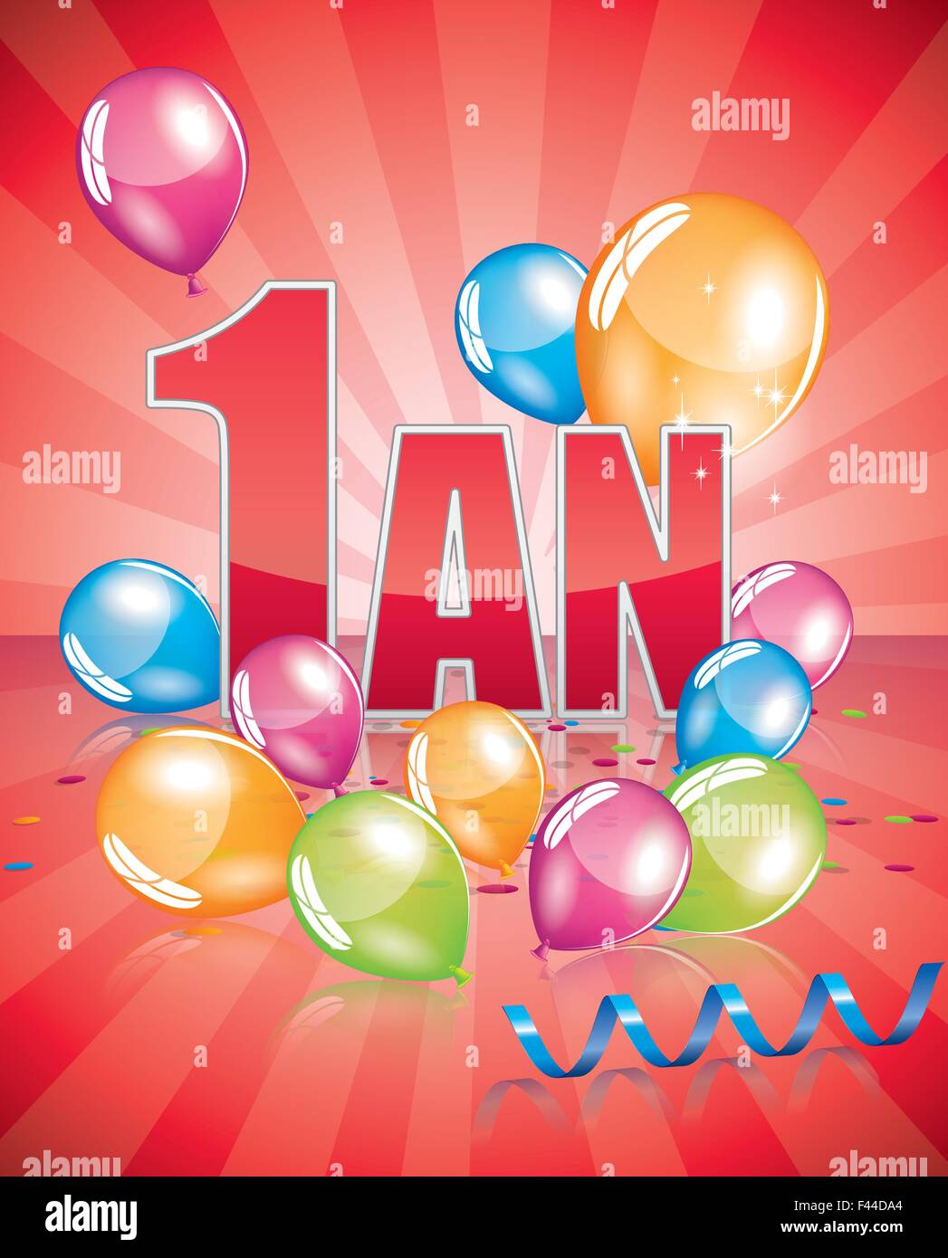 Carte D Anniversaire 1 An Francais Image Vectorielle Stock Alamy Carte D Anniversaire 1 An Francais Image Vectorielle Stock Alamy