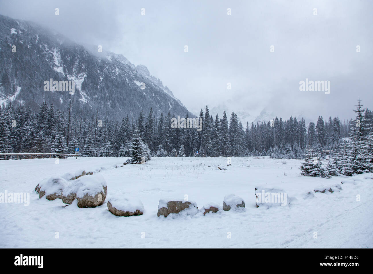 L'hiver dans les montagnes Banque D'Images