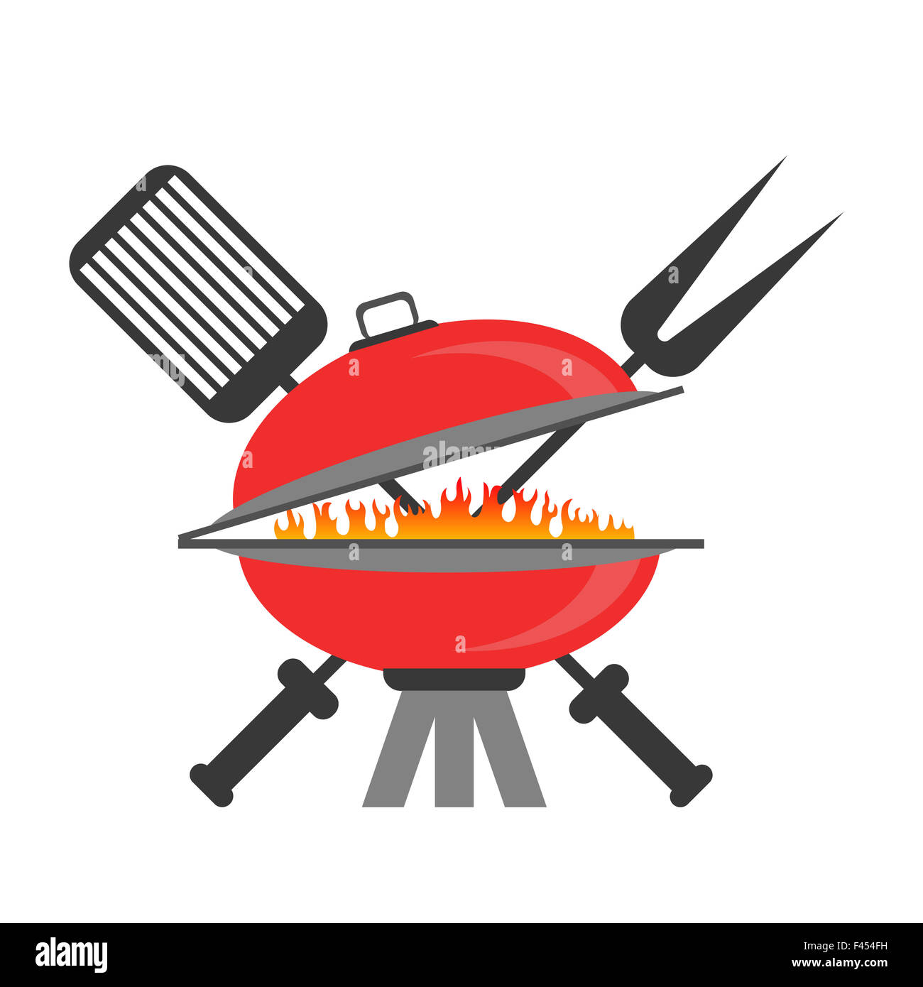 Icône de barbecue Banque D'Images