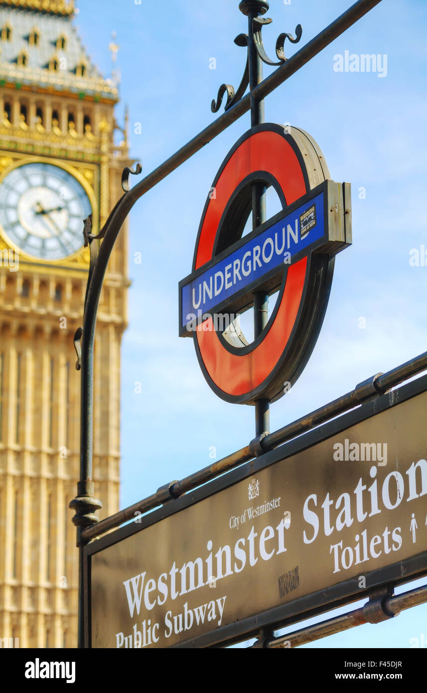 La station de métro de Londres sign Banque D'Images