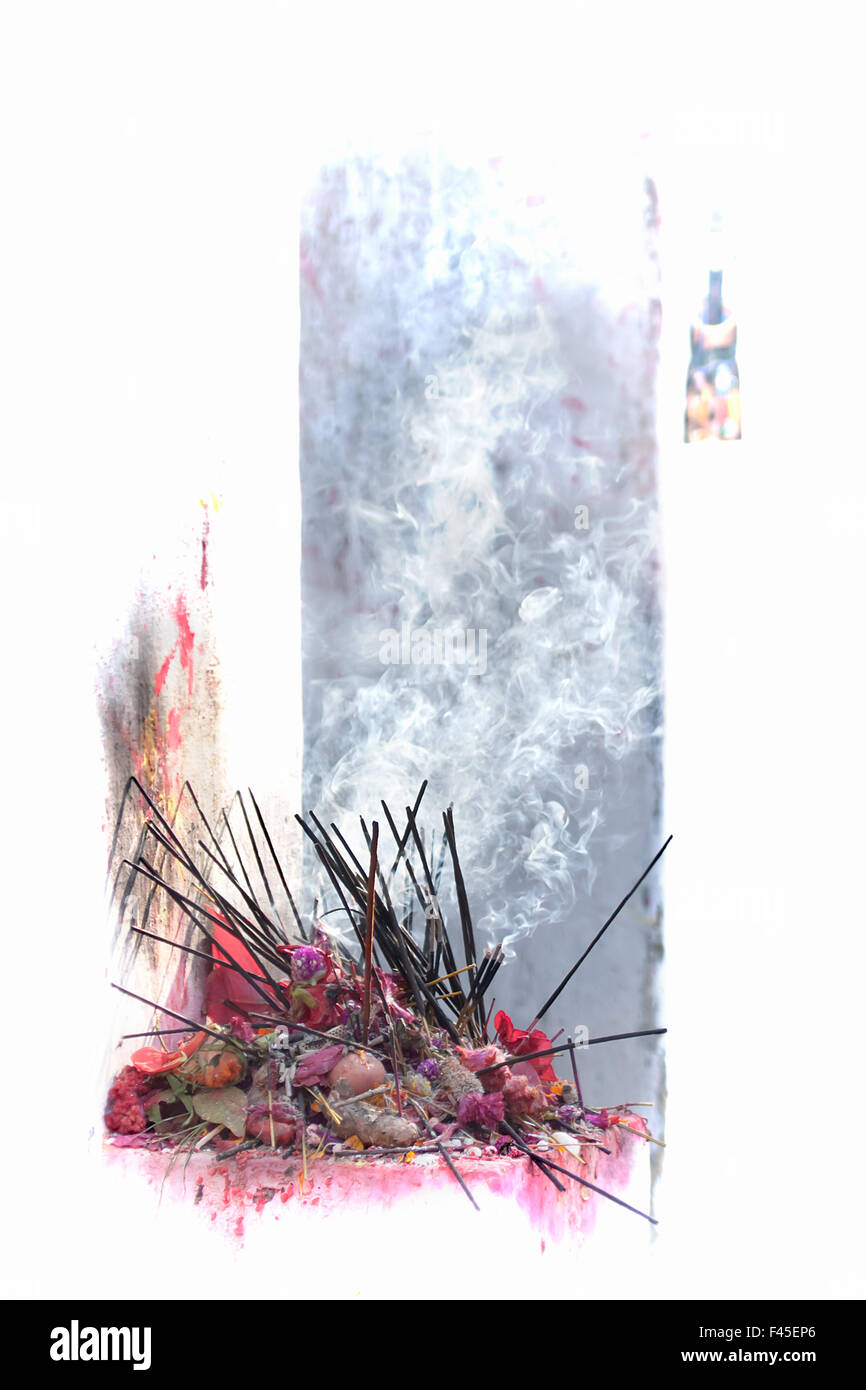 Temple hindou au cours de Maggy festival à Bardia, Népal Banque D'Images