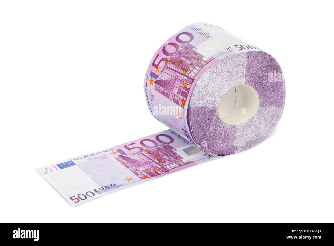 Rouleau de papier toilette euro Banque D'Images