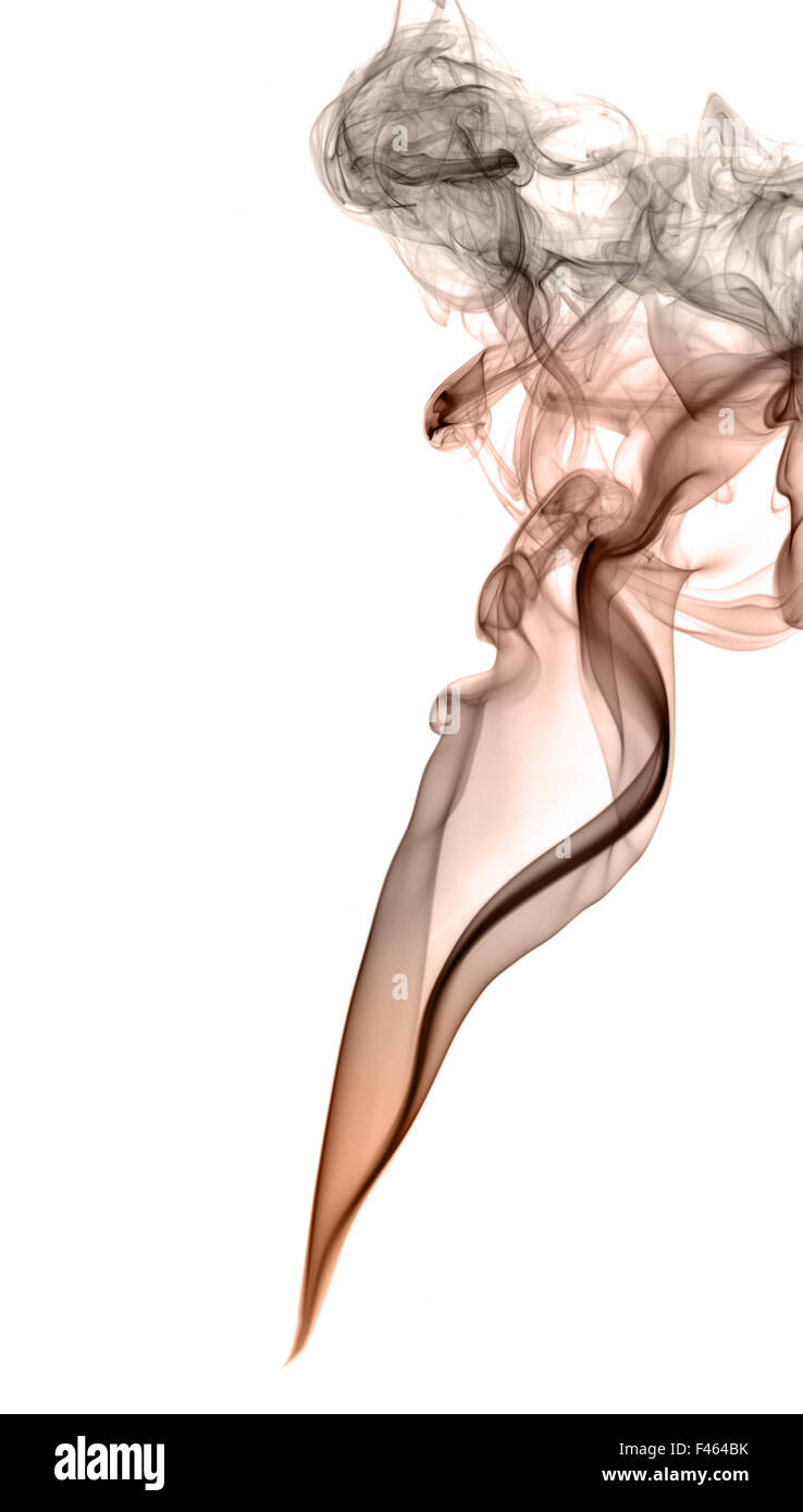 Résumé La fumée de couleur sur un fond clair Banque D'Images