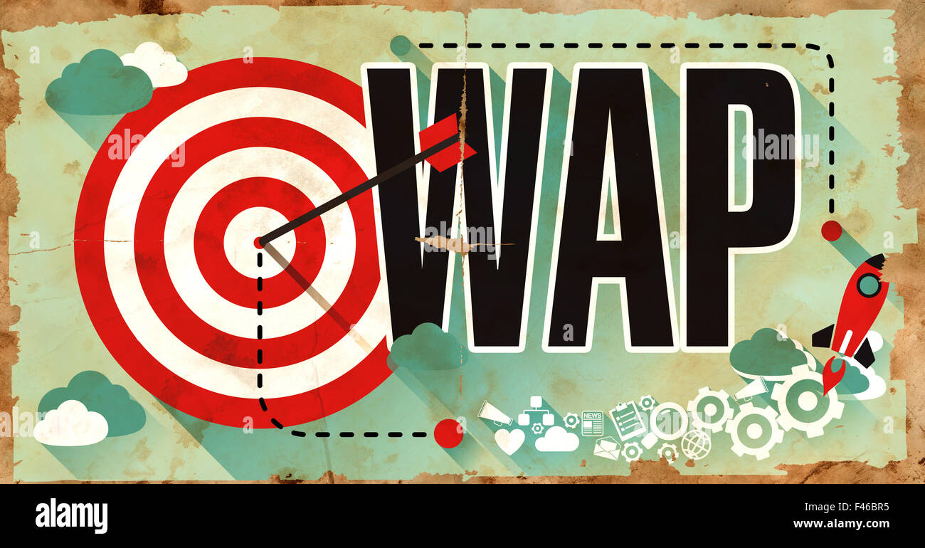 Concept d'entreprise. Mot WAP sur Grunge Poster. Banque D'Images