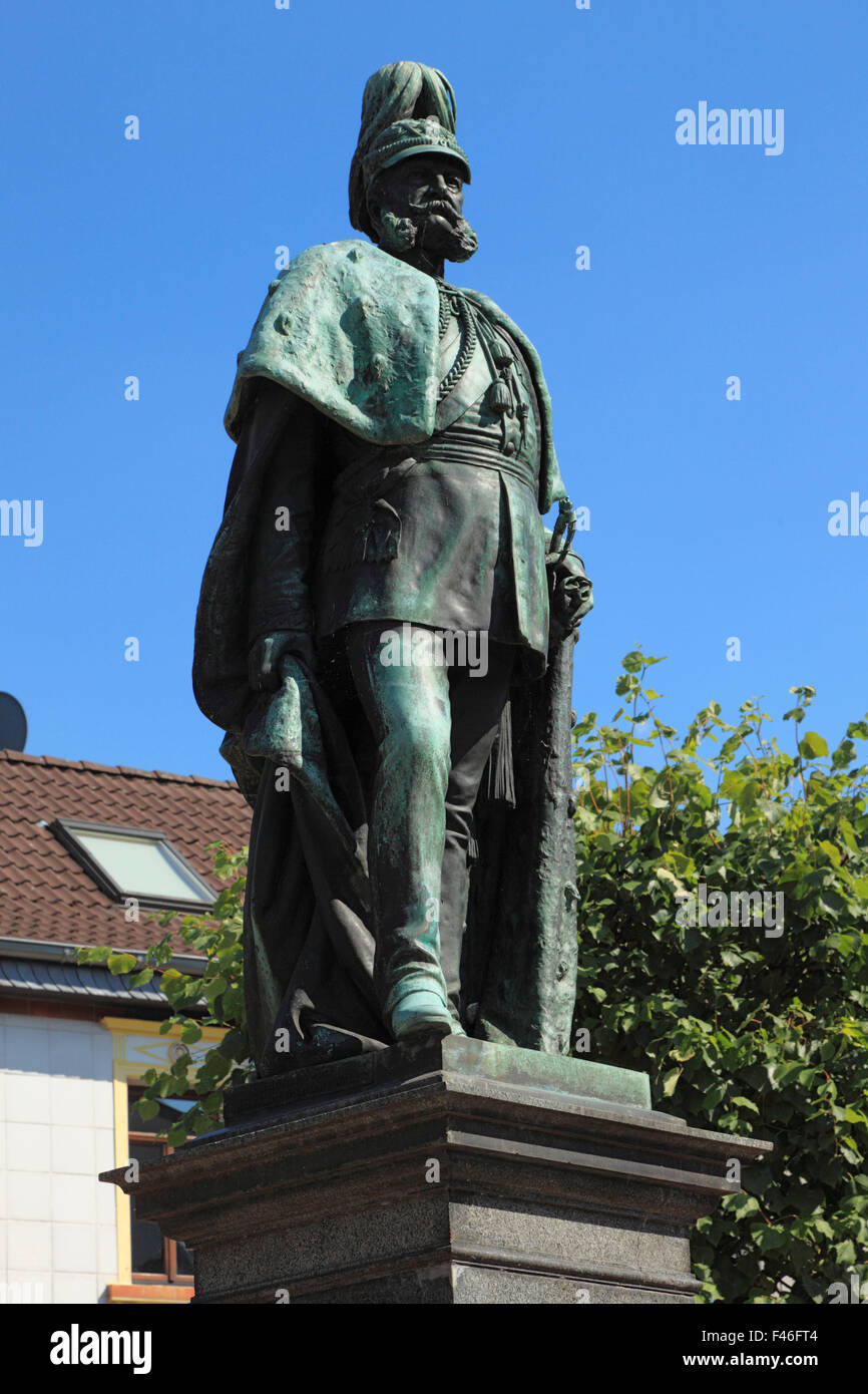 Kaiser Wilhelm von Standbild I. auf dem Platz Cap Horn, Skulptur von Leo Muesch à Viersen-Duelken, Niederrhein, Nordrhein-Westfalen Banque D'Images