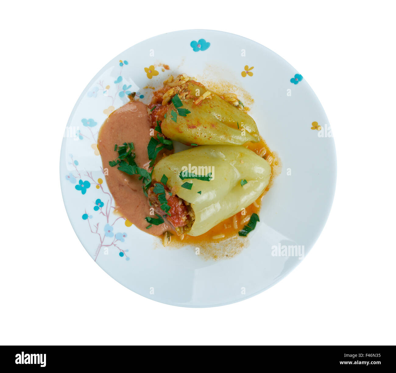 Ardei umpluti - paprika farci. Une cuisine roumaine, Banque D'Images