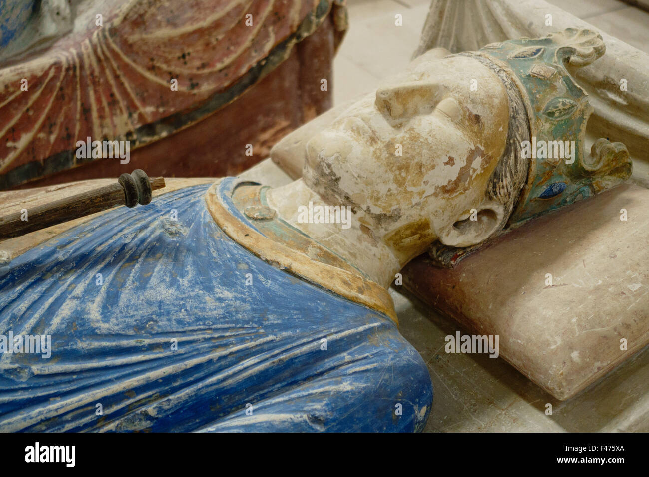 Effigie de Henri II Plantagenêt dans l'Abbaye de Fontevraud ou Montsoreau, près de Chinon, France Banque D'Images