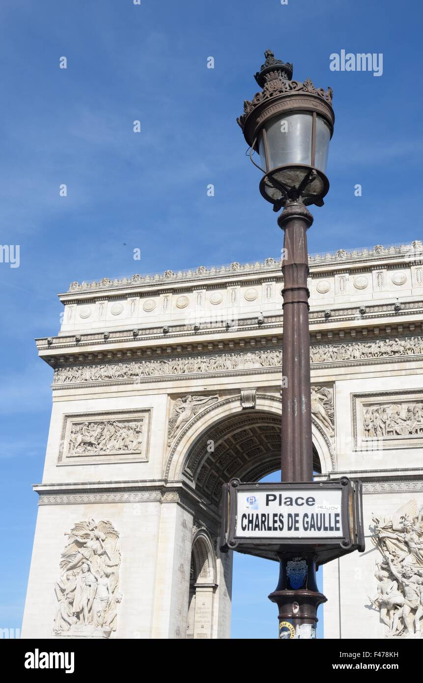 Arc de Triomphe Paris Banque D'Images