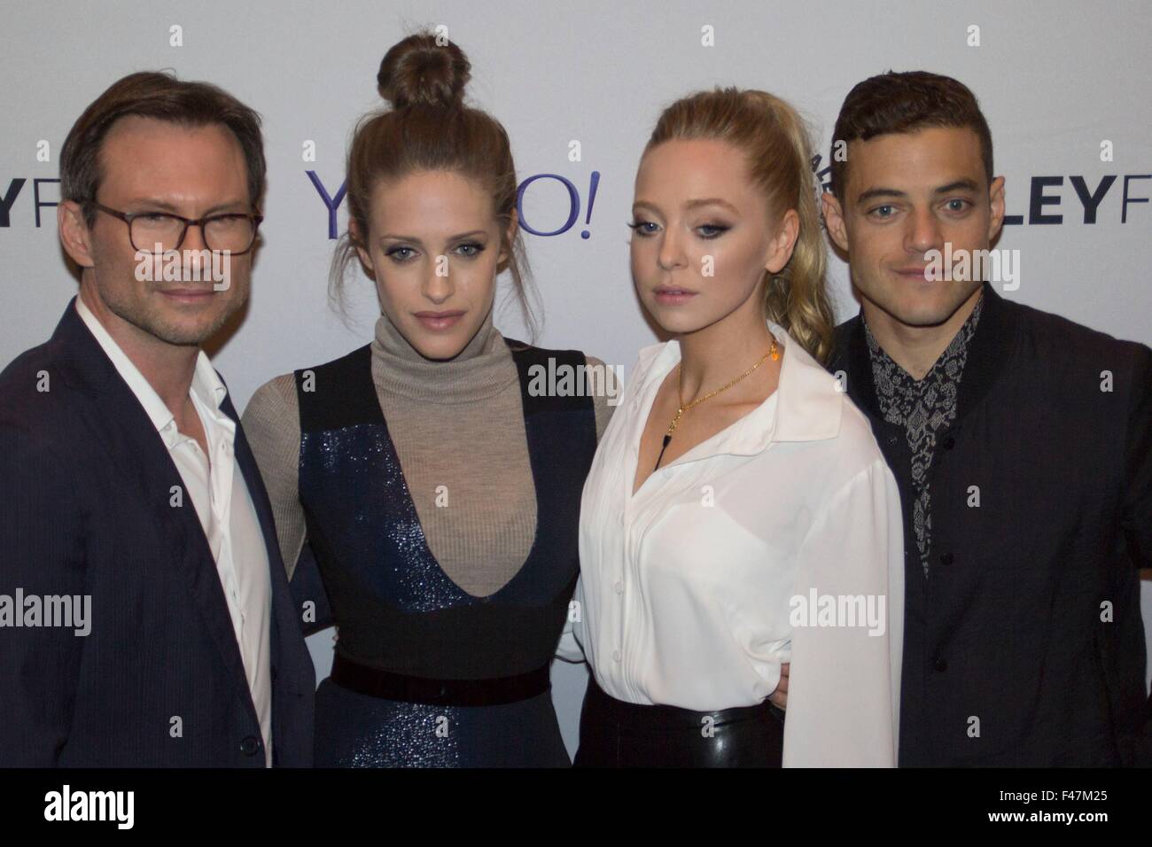 portia doubleday and rami malek banque d image et photos alamy