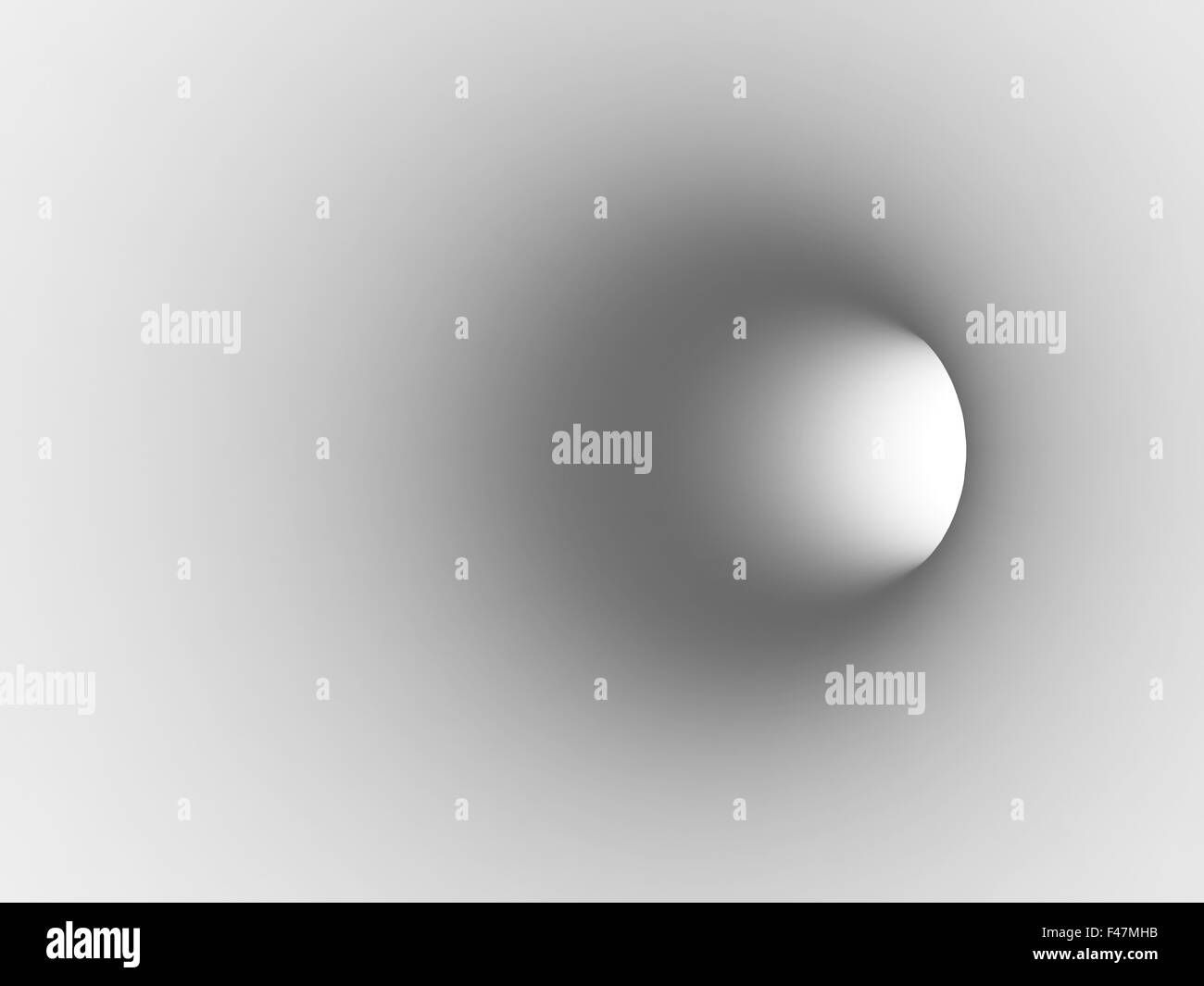 En ce qui concerne l'intérieur du tunnel blanc avec l'ombre douce segment. 3d illustration Banque D'Images