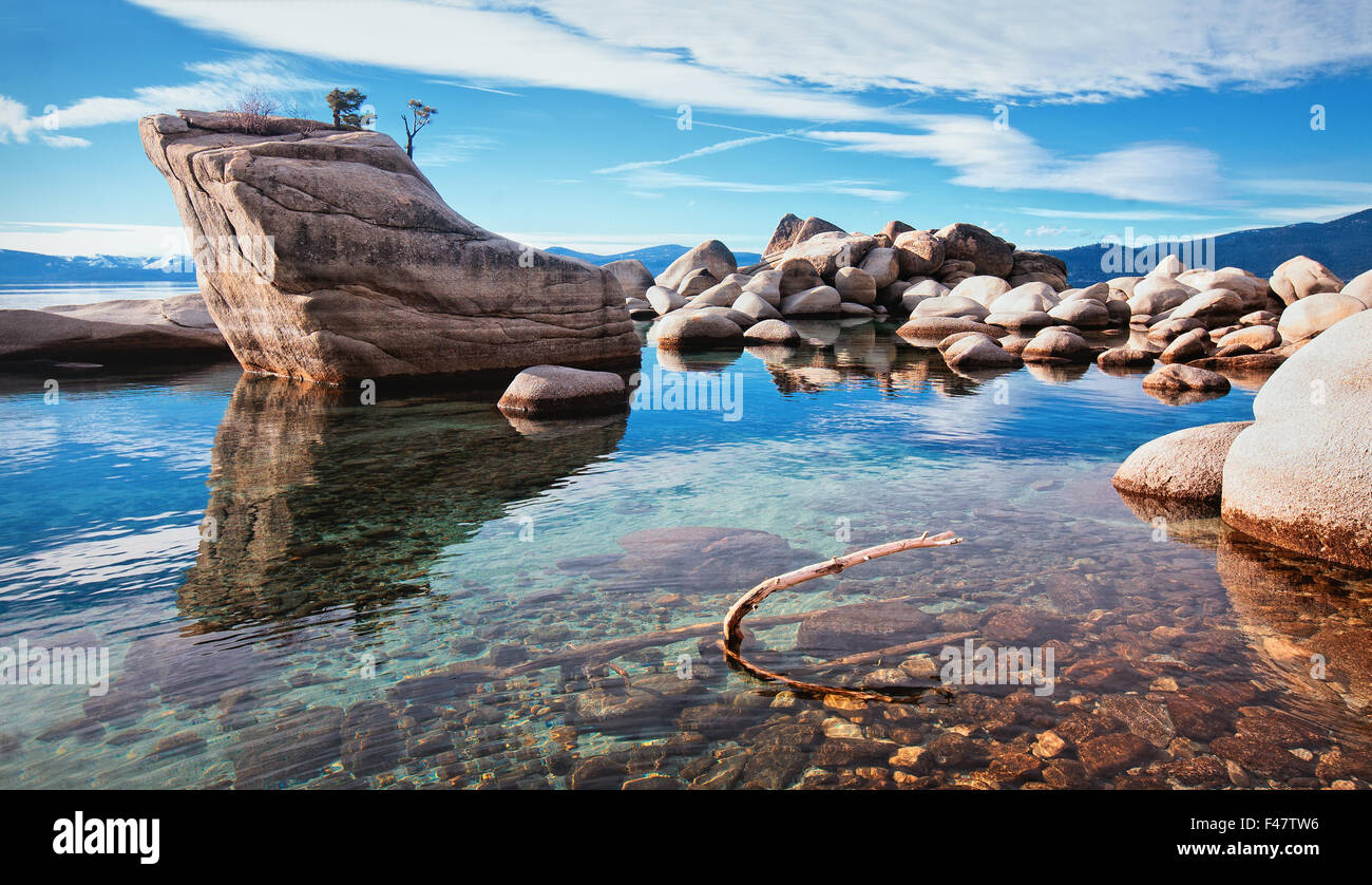 Bonsai rock dans la région de Lake Tahoe Banque D'Images