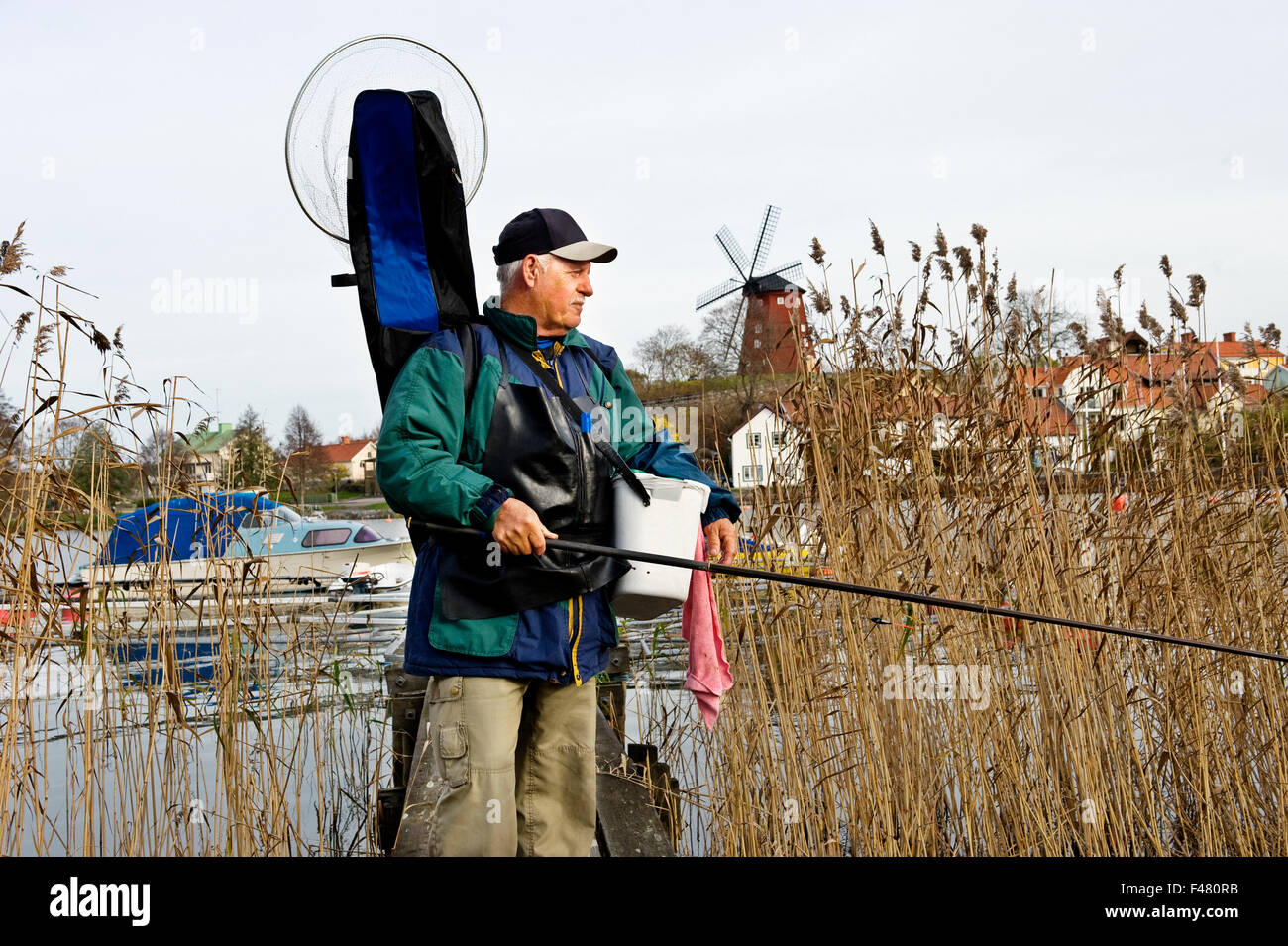 A la pêche, la Suède. Banque D'Images