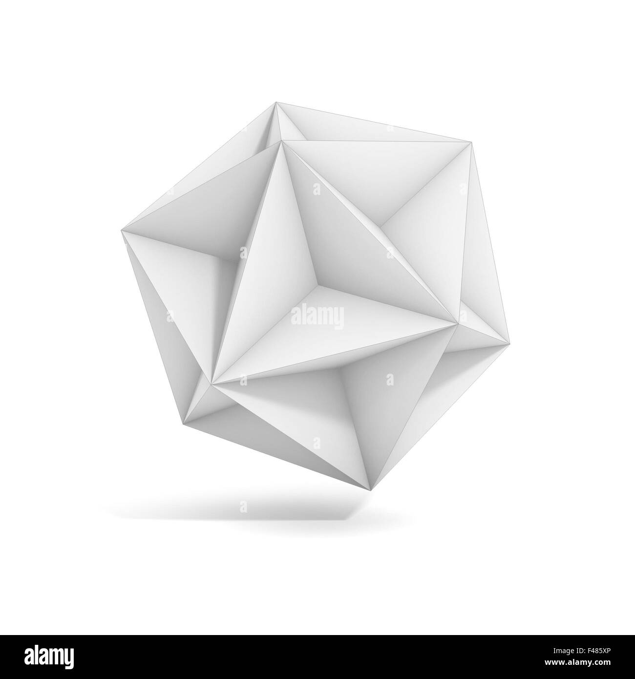 Objet 3d géométrique abstraite, plus les variations de polyèdre dans cet ensemble Banque D'Images