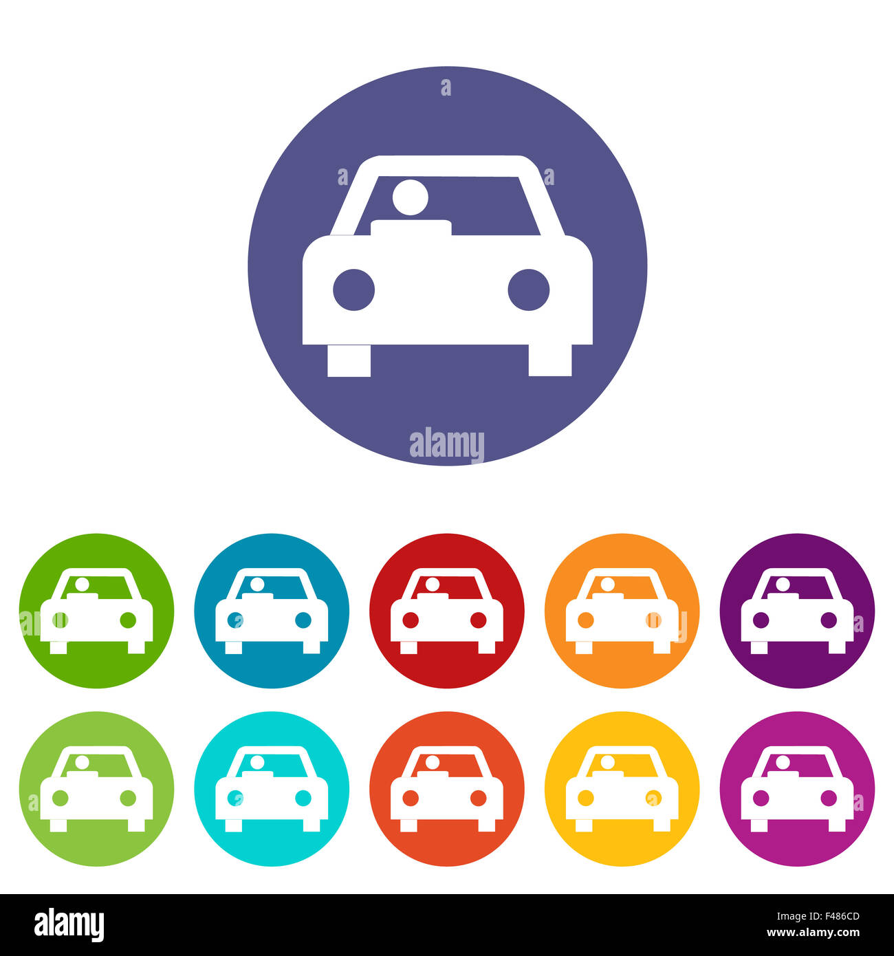 Icône plate de voiture Banque D'Images