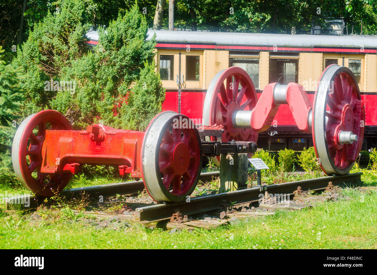 Ancien châssis, locomotive à vapeur Banque D'Images