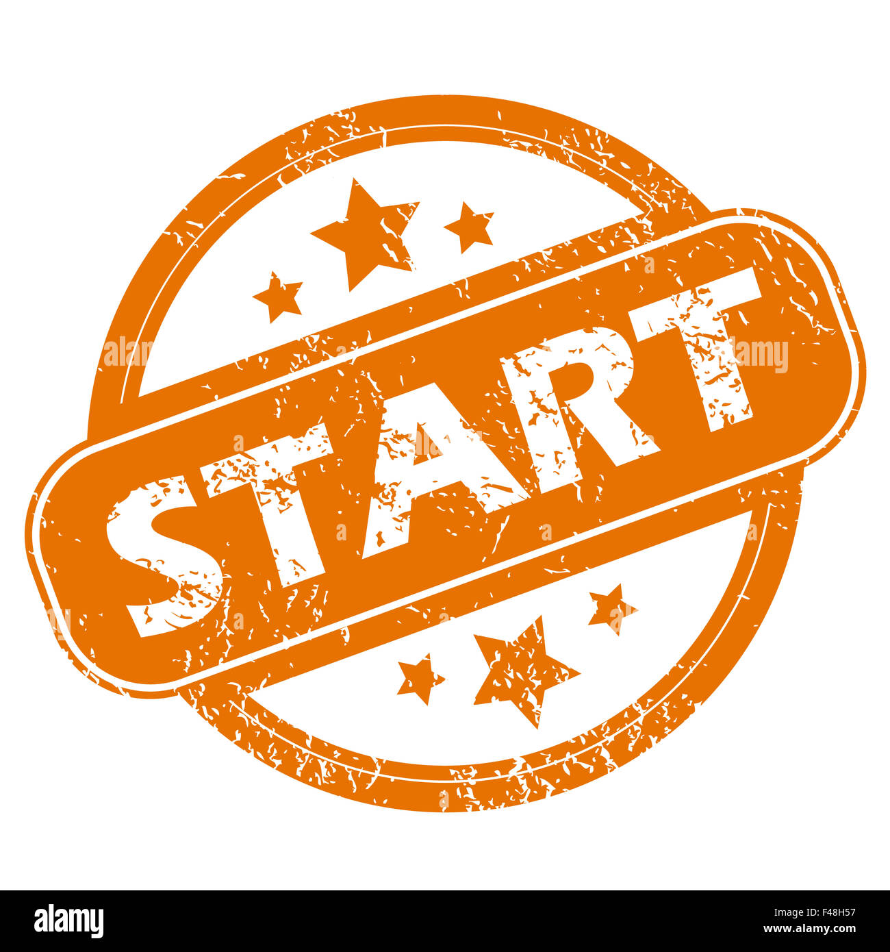 Lancer l'icône grunge Banque D'Images