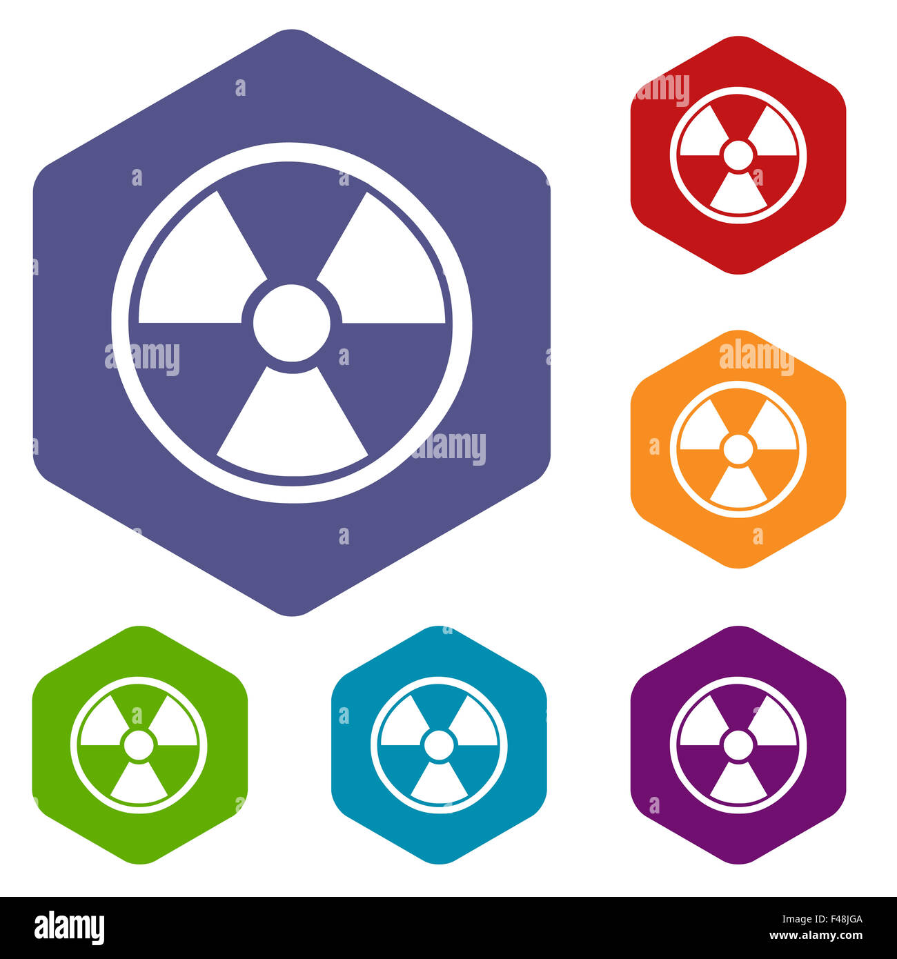 Icônes rhombus nucléaire Banque D'Images