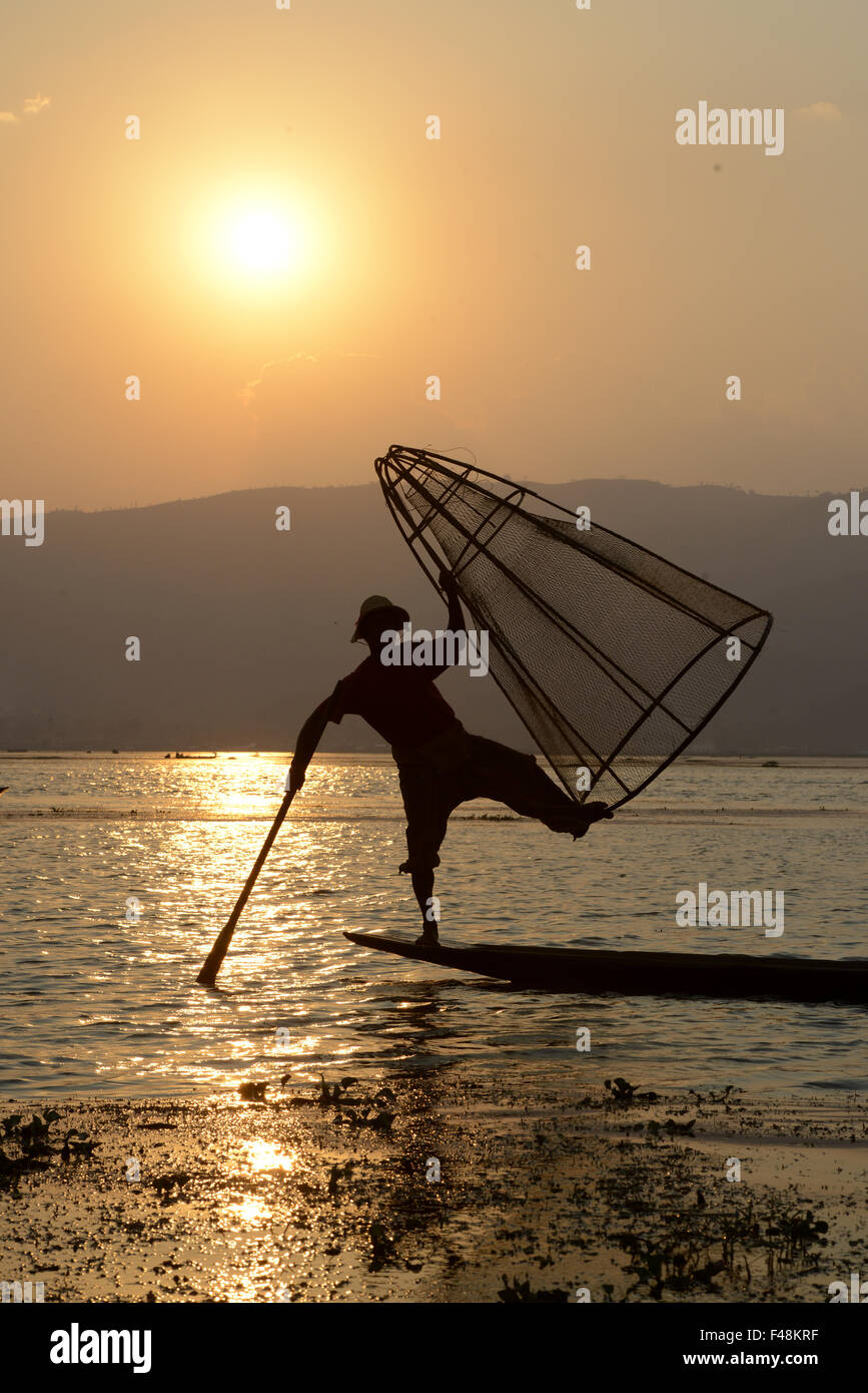 Asie MYANMAR Lac Inle Banque D'Images