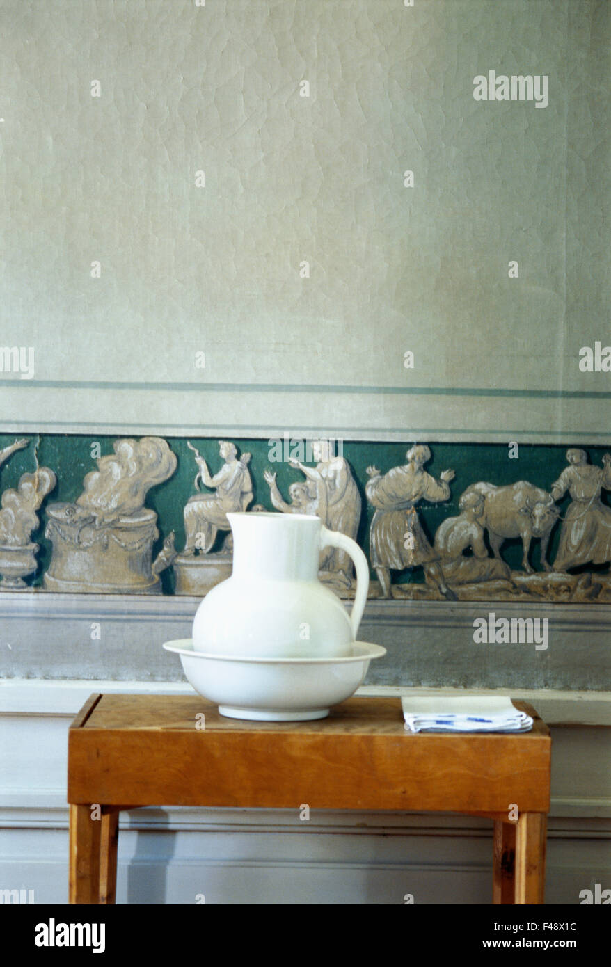 Une vieille cruche de l'eau, la Suède. Banque D'Images