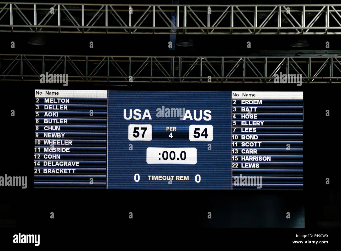 Le Copperbox, Londres, Royaume-Uni. 15 Oct, 2015. BT World Wheelchair Rugby Challenge 2015. USA contre l'Australie demi-finale. Score final - un choc pour gagner dans le monde entier USA Crédit : champions Plus Sport Action/Alamy Live News Banque D'Images