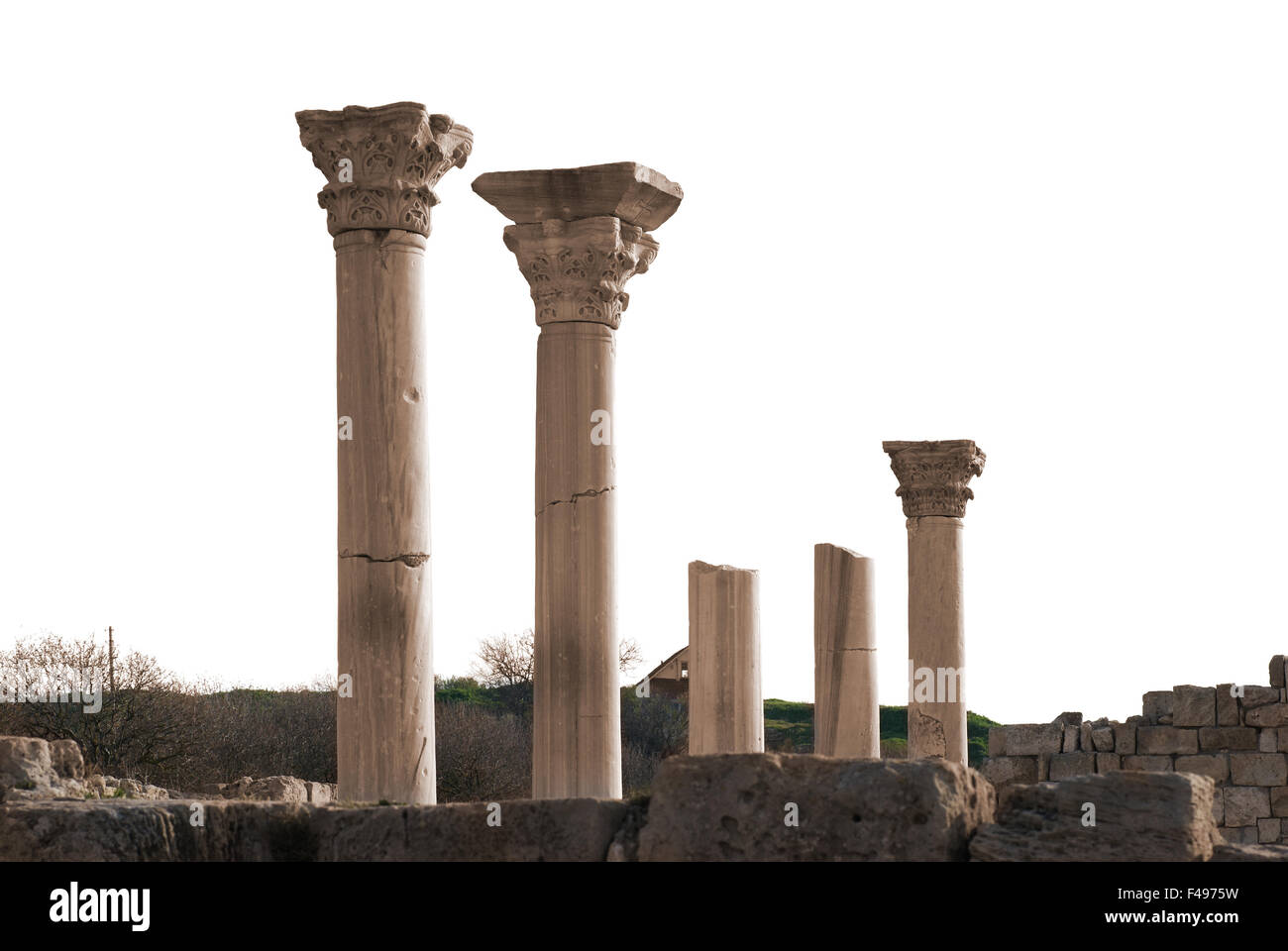 Ancien château avec des colonnes Banque D'Images