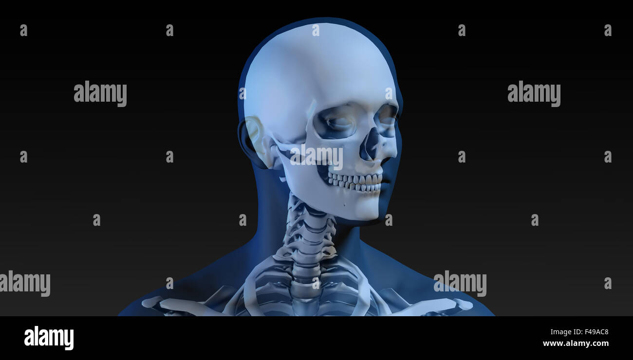 Scan radiographie avec des os comme un concept scientifique Banque D'Images