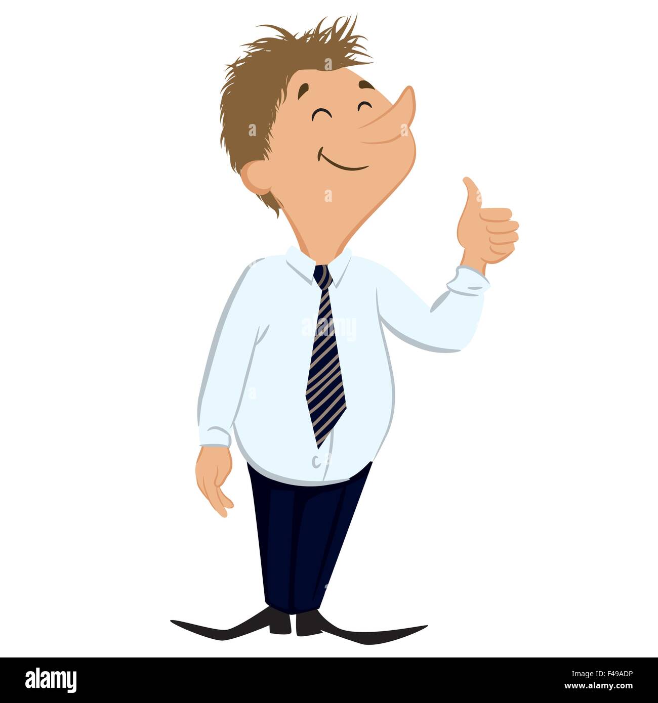 Businessman thumb up Illustration de Vecteur