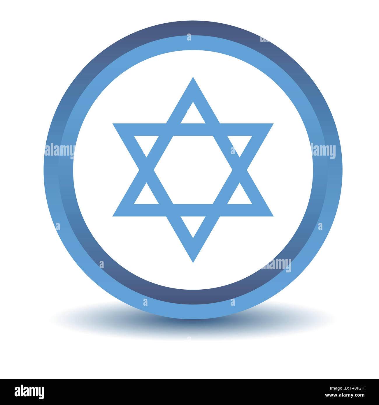 L'icône le Judaïsme bleu Banque D'Images
