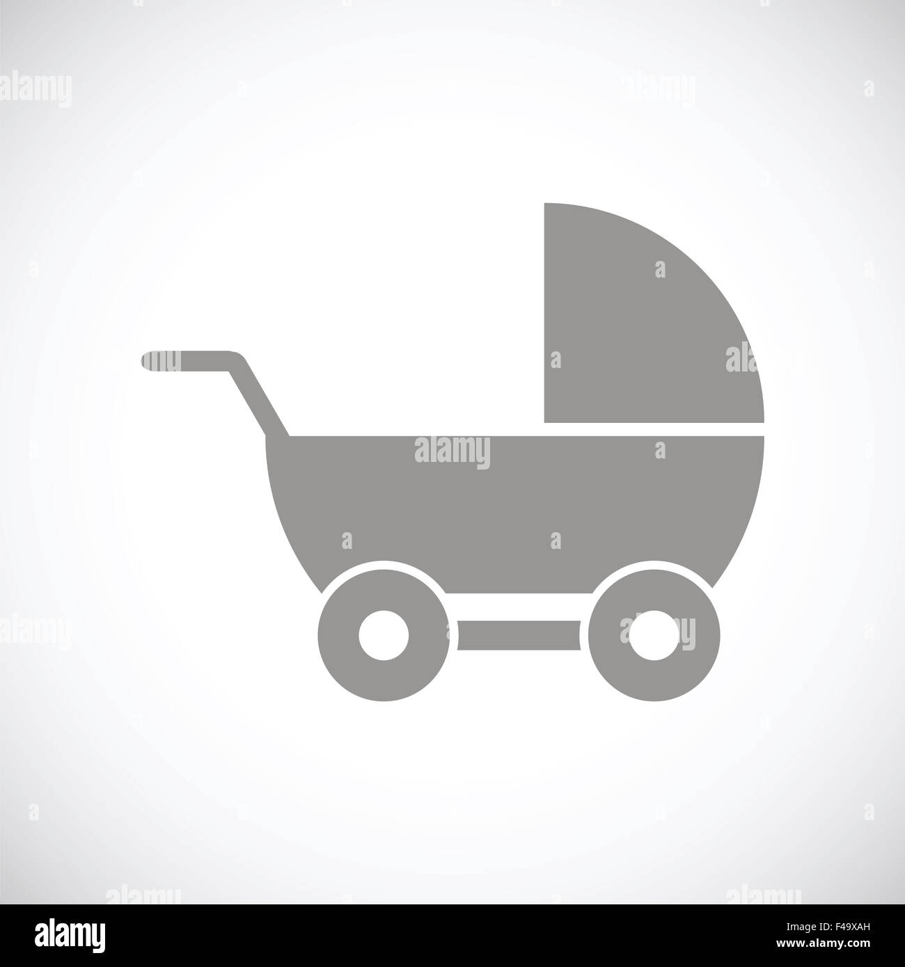 Baby carriage icône noire Banque D'Images