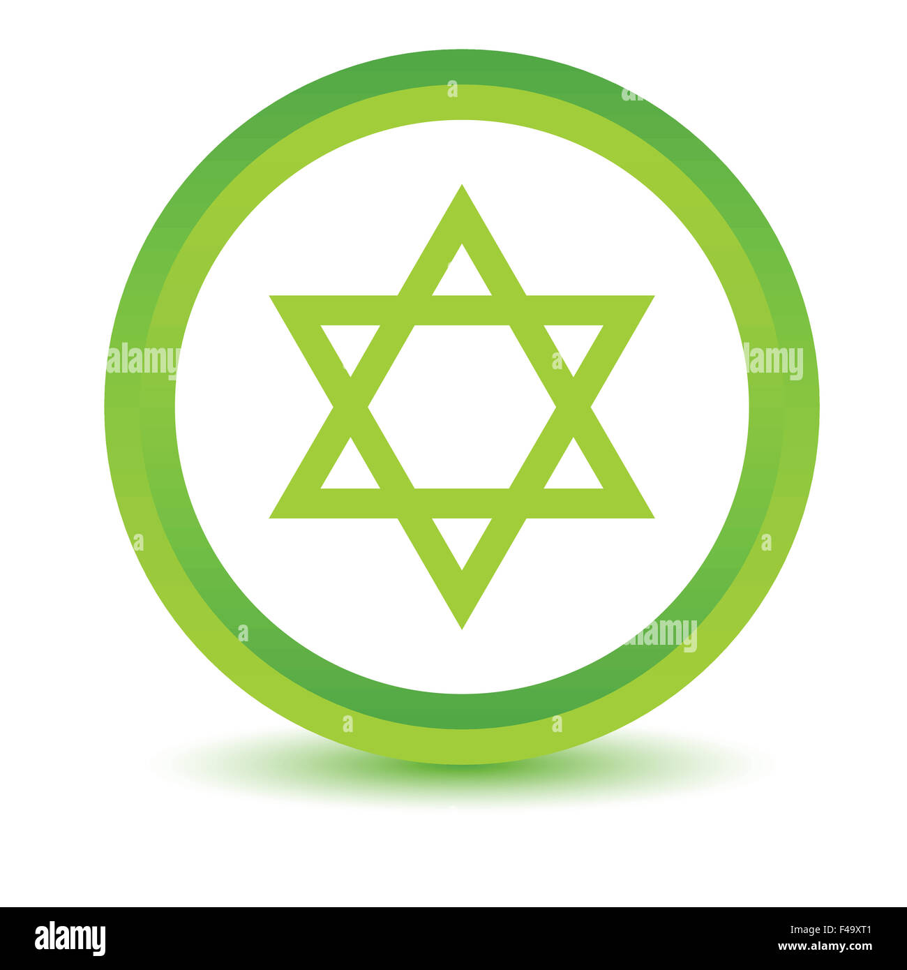 L'icône verte le Judaïsme Banque D'Images