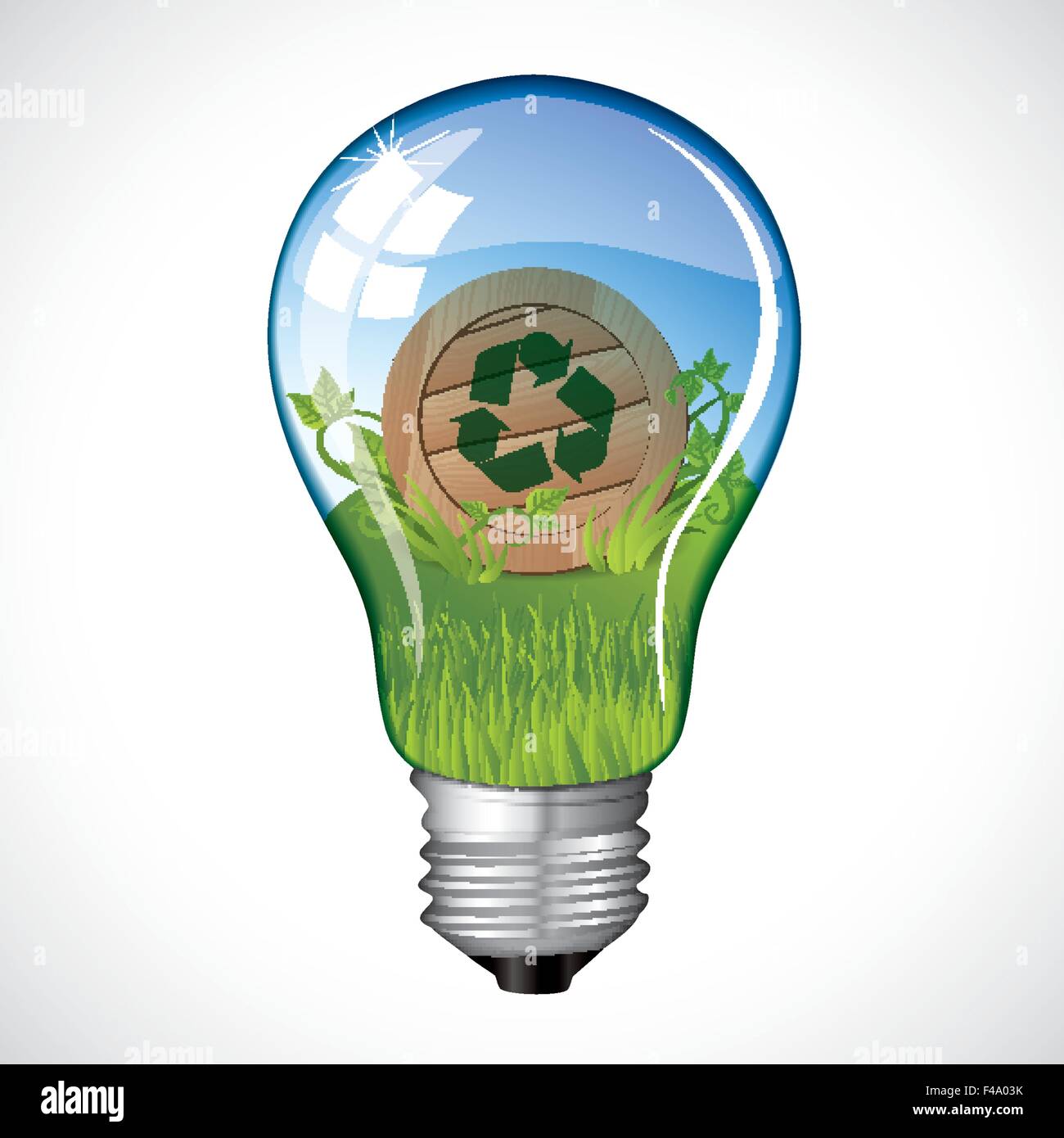 Ampoule de recyclage Illustration de Vecteur