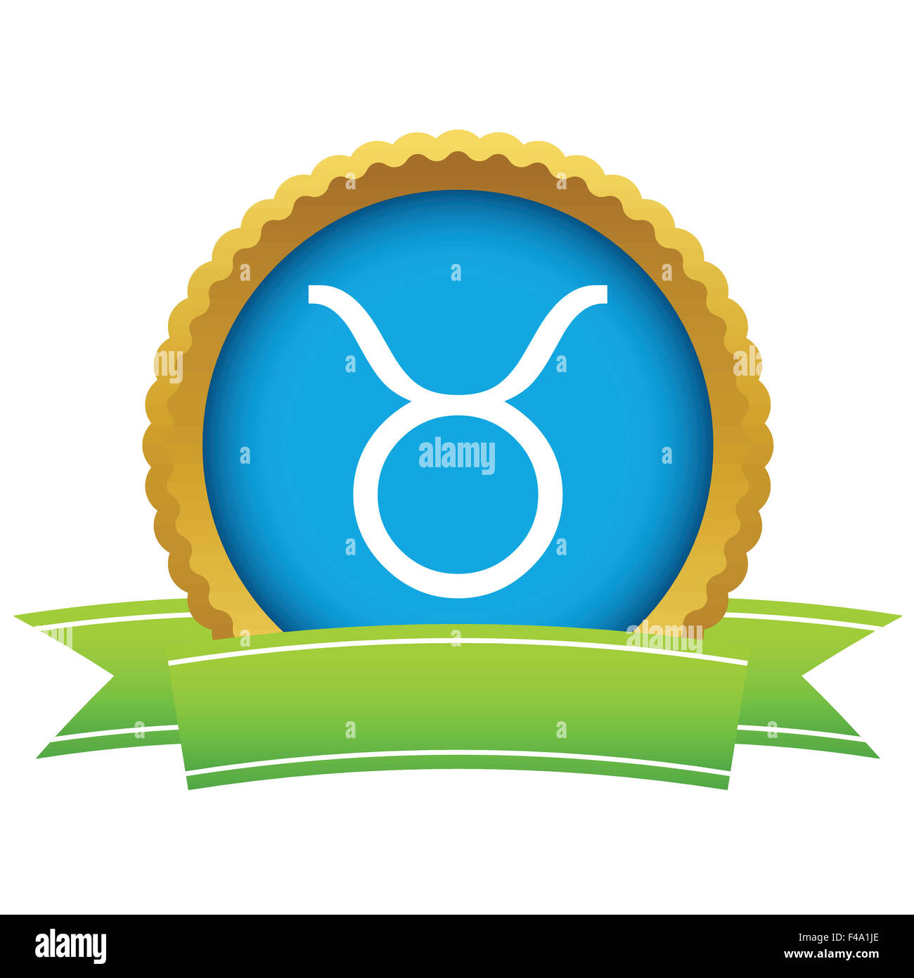 Logo Taureau d'or Banque D'Images