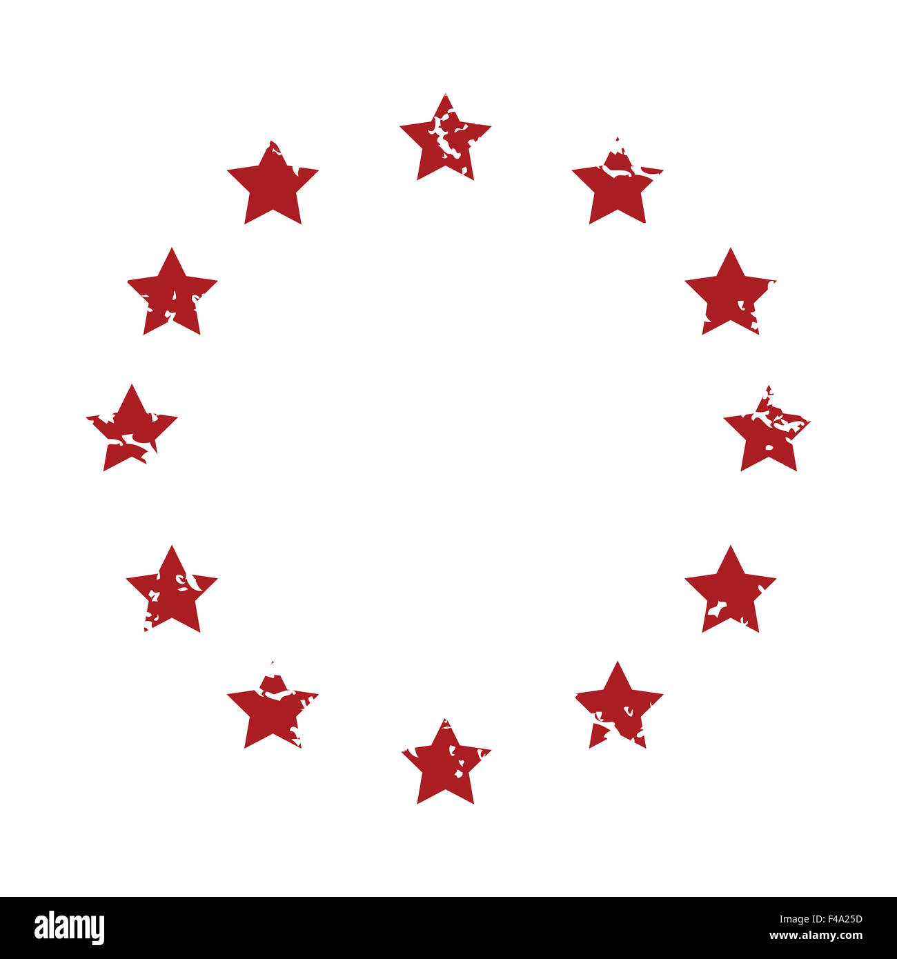 Grunge rouge Logo de l'Union européenne Banque D'Images