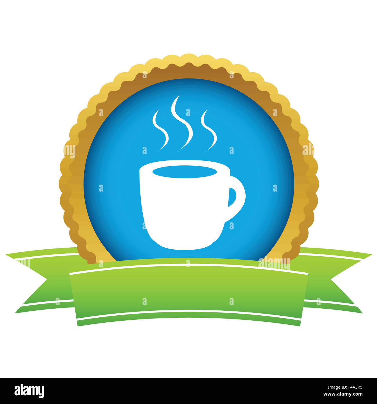 Logo or tasse de café Banque D'Images