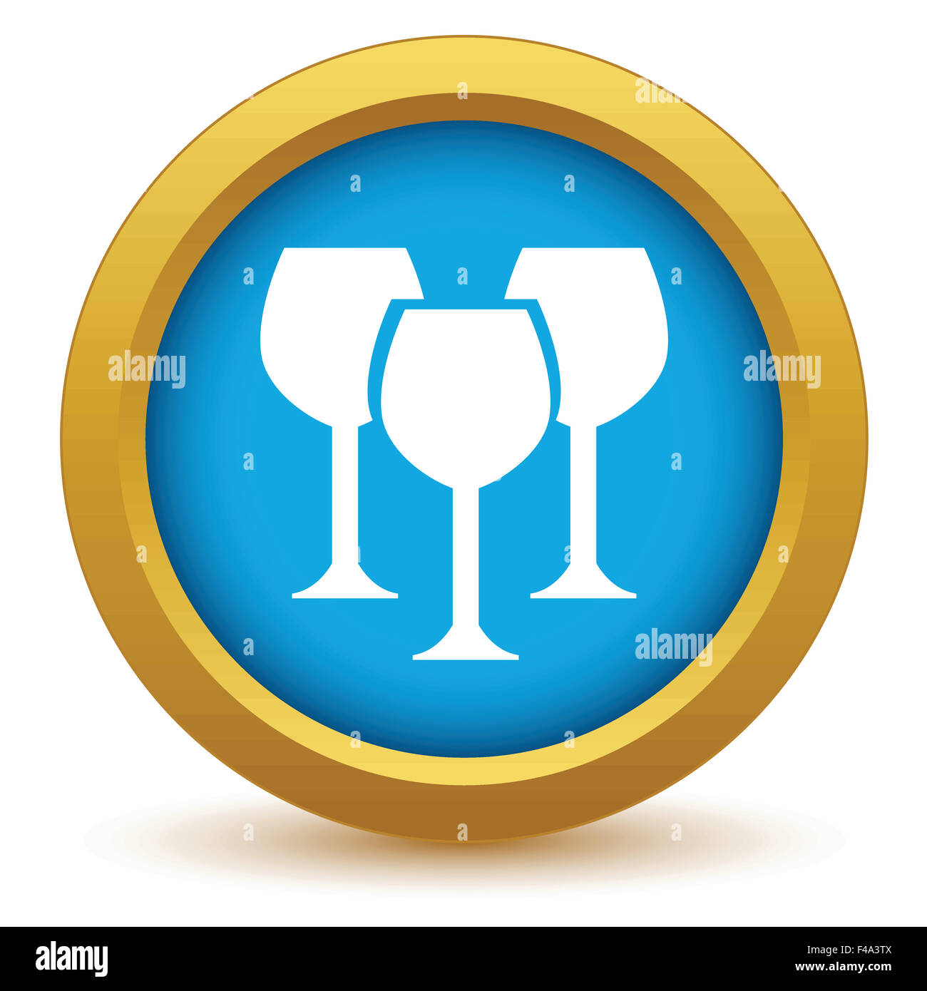 L'icône de verres d'or Banque D'Images