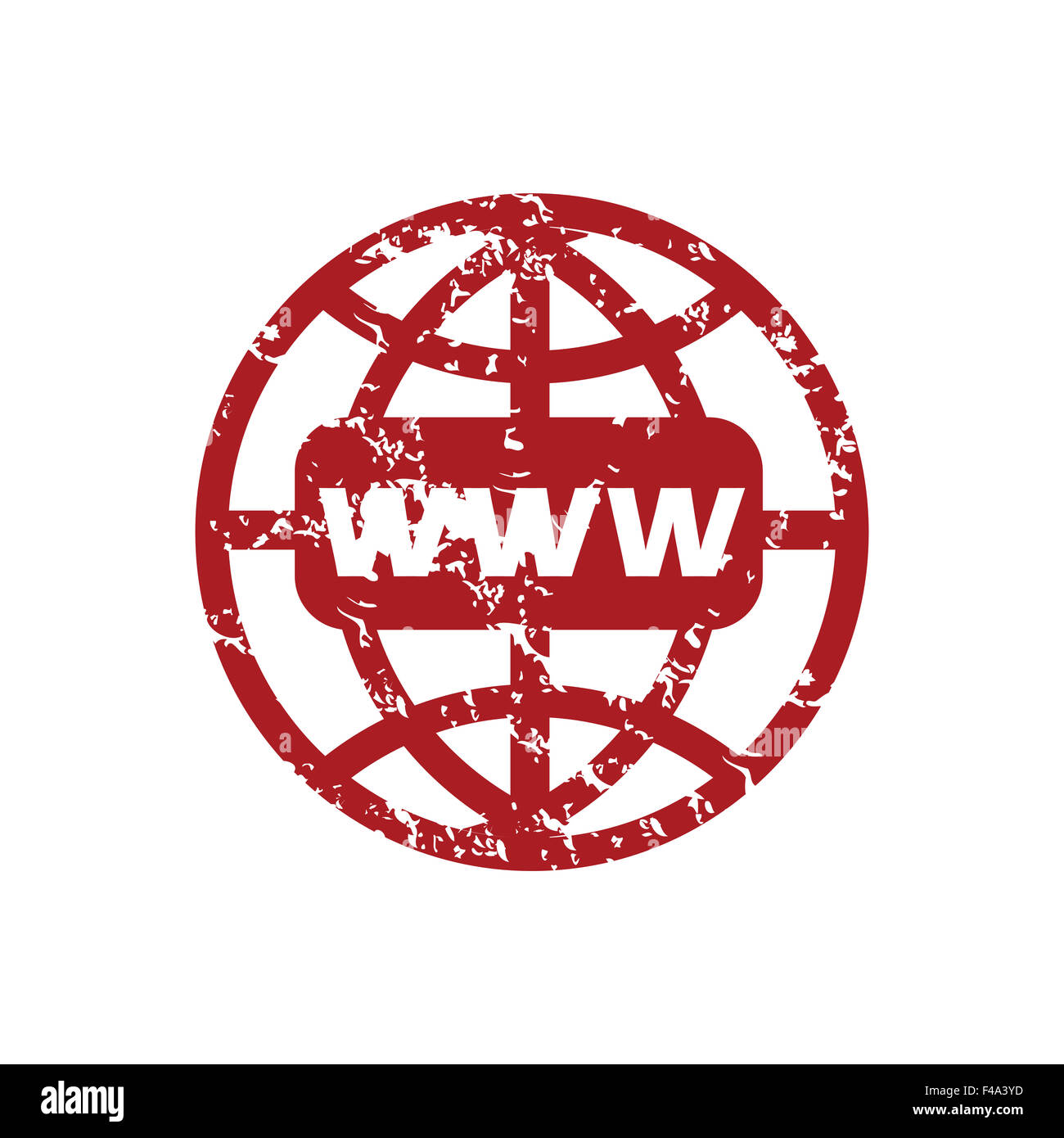 Logo Red grunge www world Banque D'Images