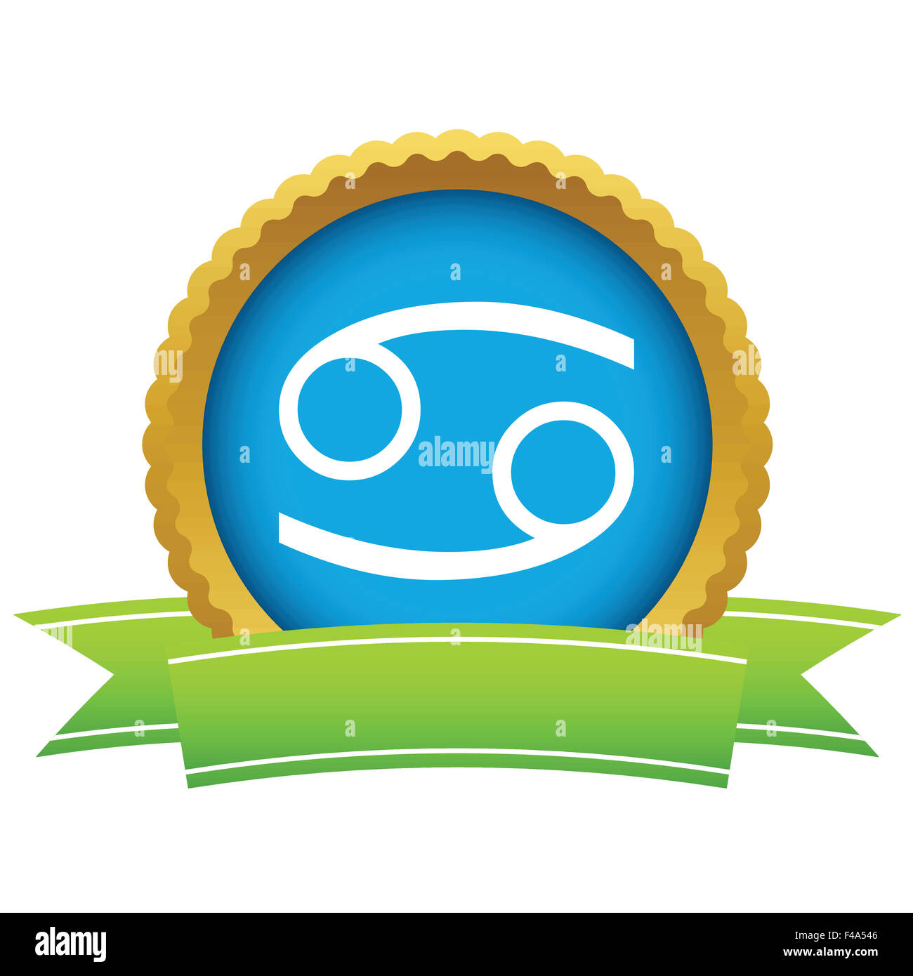 Logo Cancer or Banque D'Images