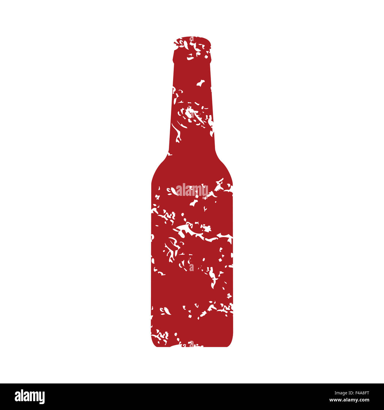 Logo bouteille rouge grunge Banque D'Images