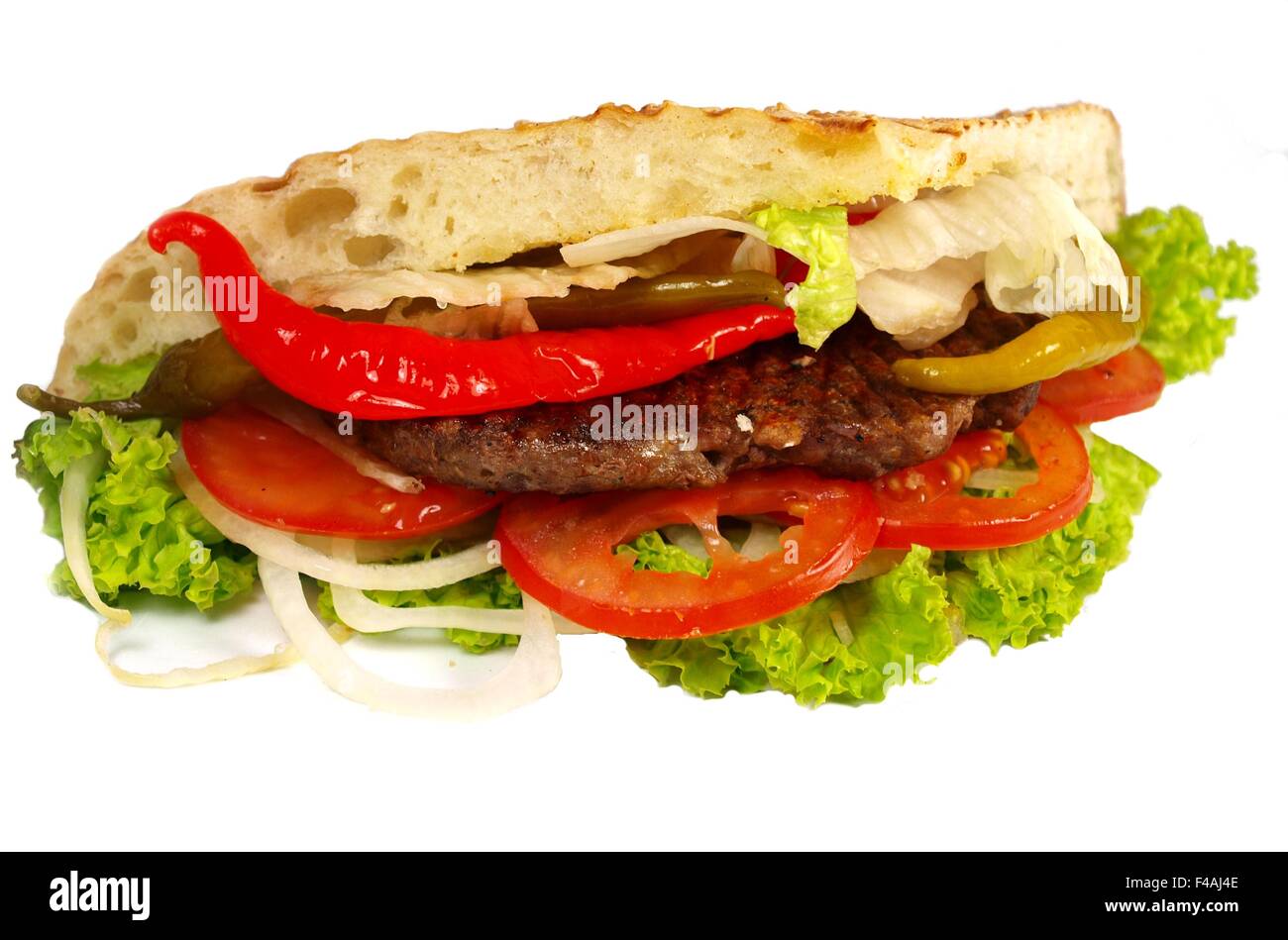 Du pain et du blé, de l'alimentation humaine,le jus d'ananas, de tomates, de l'alimentation, de l'alimentation vert, Roats, noix de coco , la viande,Doner Banque D'Images