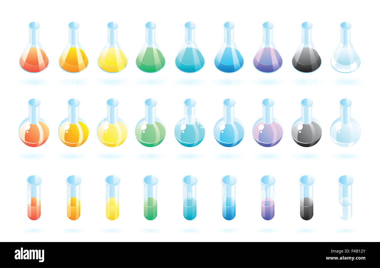 Verre de laboratoire chimique Banque D'Images