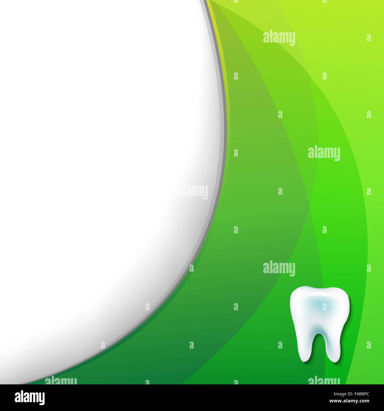 Fond d'écran vert avec la dent Banque D'Images