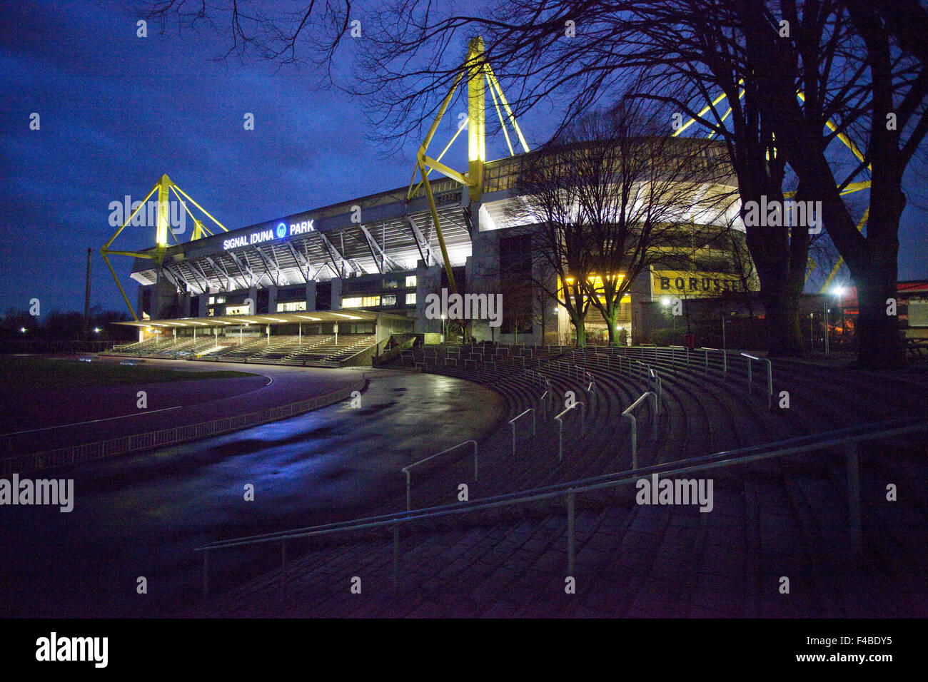 Stade de soccer du Borussia Dortmund, Allemagne. Banque D'Images