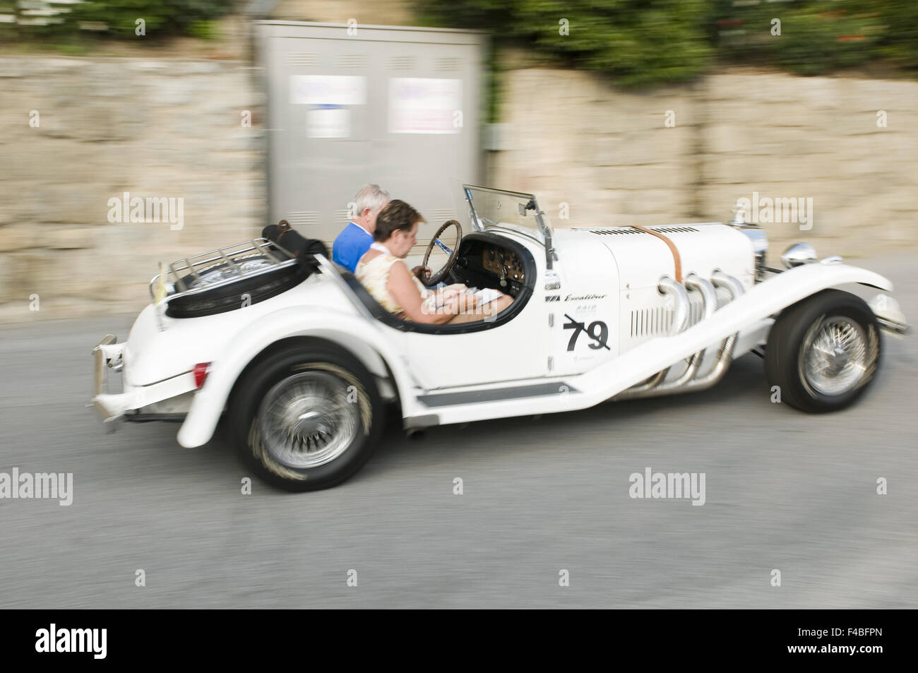 Le tyrol du Sud voitures classiques EXCALIBUR Roadster SS sid Banque D'Images