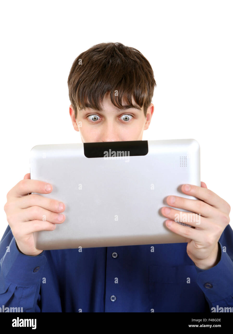 Teenager with Tablet Computer Banque D'Images