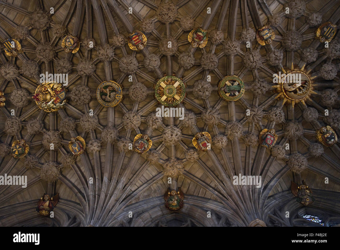 Plafond de la chapelle Chardon à St Giles' Cathedral, Édimbourg, Écosse. Banque D'Images