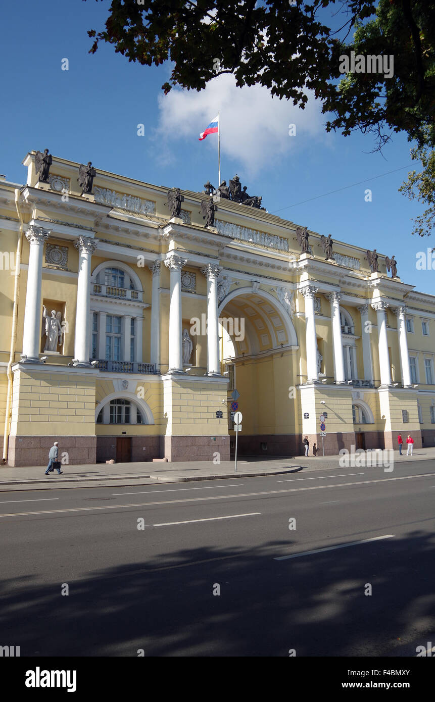 St Petersburg en Russie, le Sénat et la construction du Synode Banque D'Images