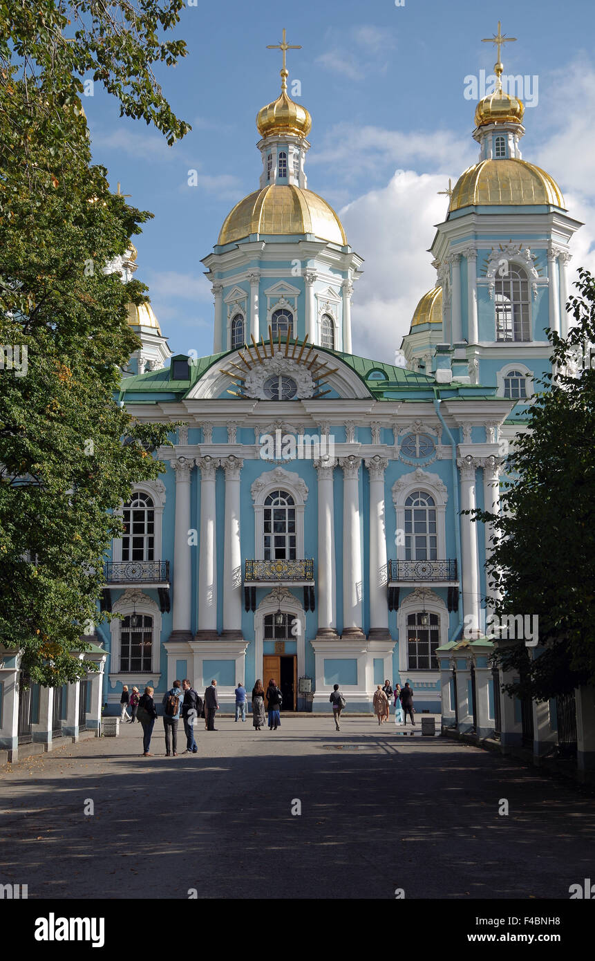 La Cathédrale St Nicholas, Naval de Saint-Pétersbourg, Russie Banque D'Images