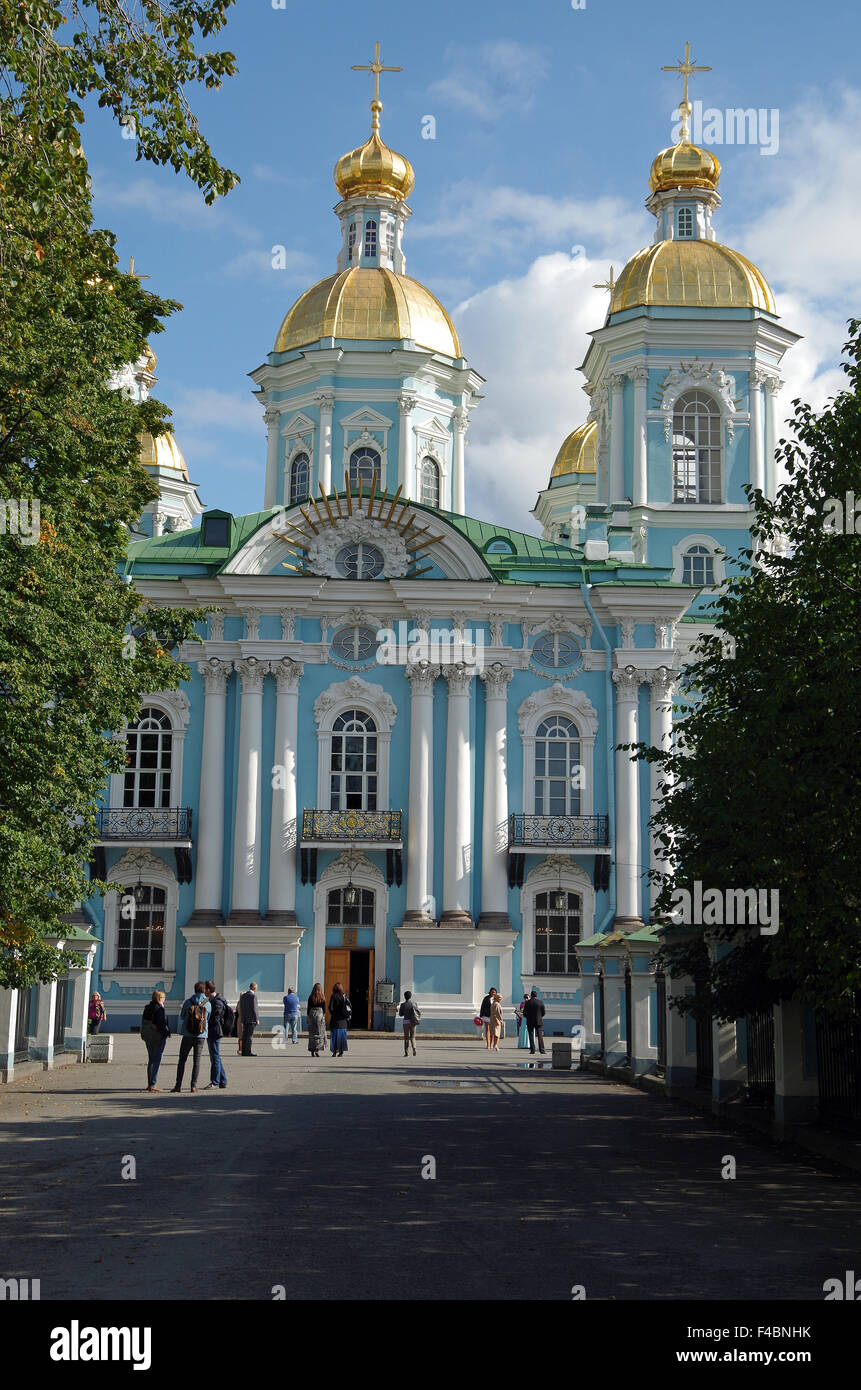 La Cathédrale St Nicholas, Naval de Saint-Pétersbourg, Russie Banque D'Images