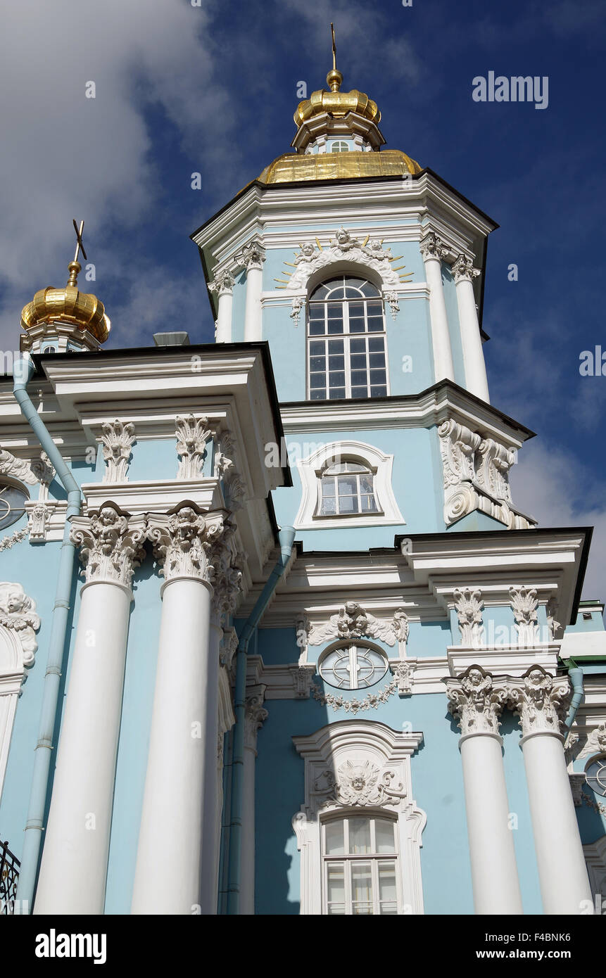 La Cathédrale St Nicholas, Naval de Saint-Pétersbourg, Russie Banque D'Images